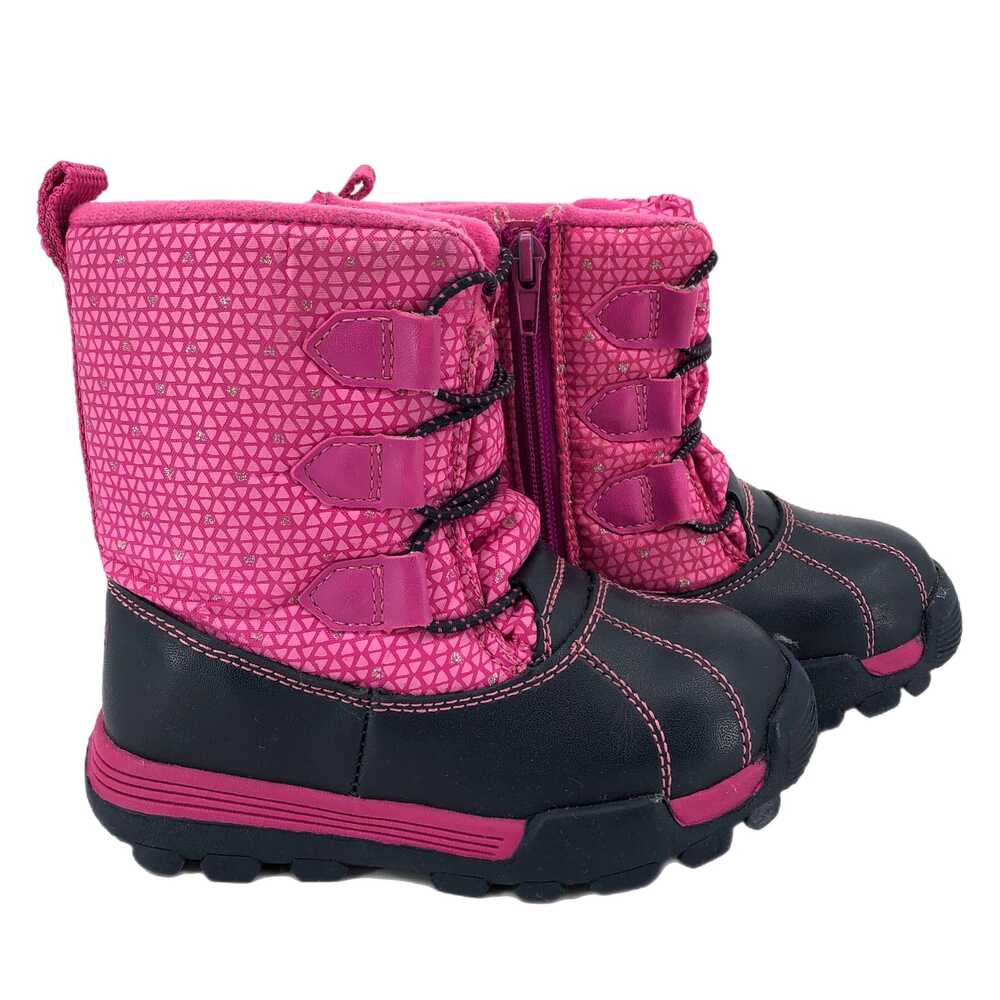 OshKosh B'gosh Pink Gray Boots Round Toe Zip | Kids 10T